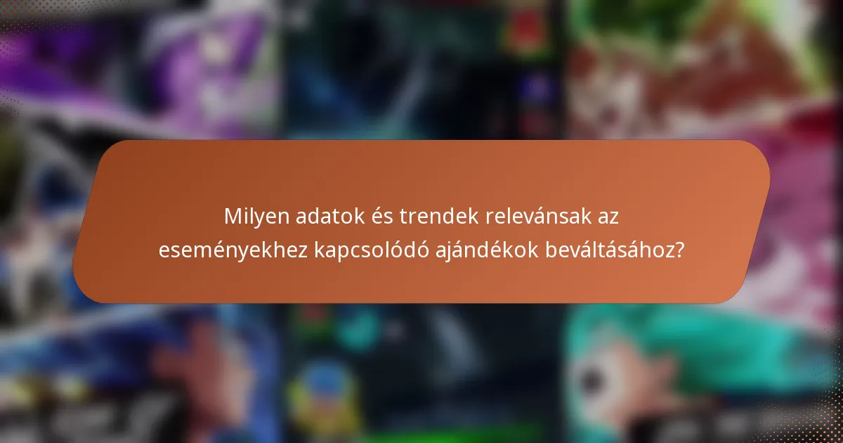 Milyen adatok és trendek relevánsak az eseményekhez kapcsolódó ajándékok beváltásához?